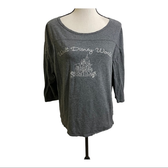 Disney Walt Disney world castle T-shirt. Grey size large. Magic kingdom. - Picture 8 of 8
